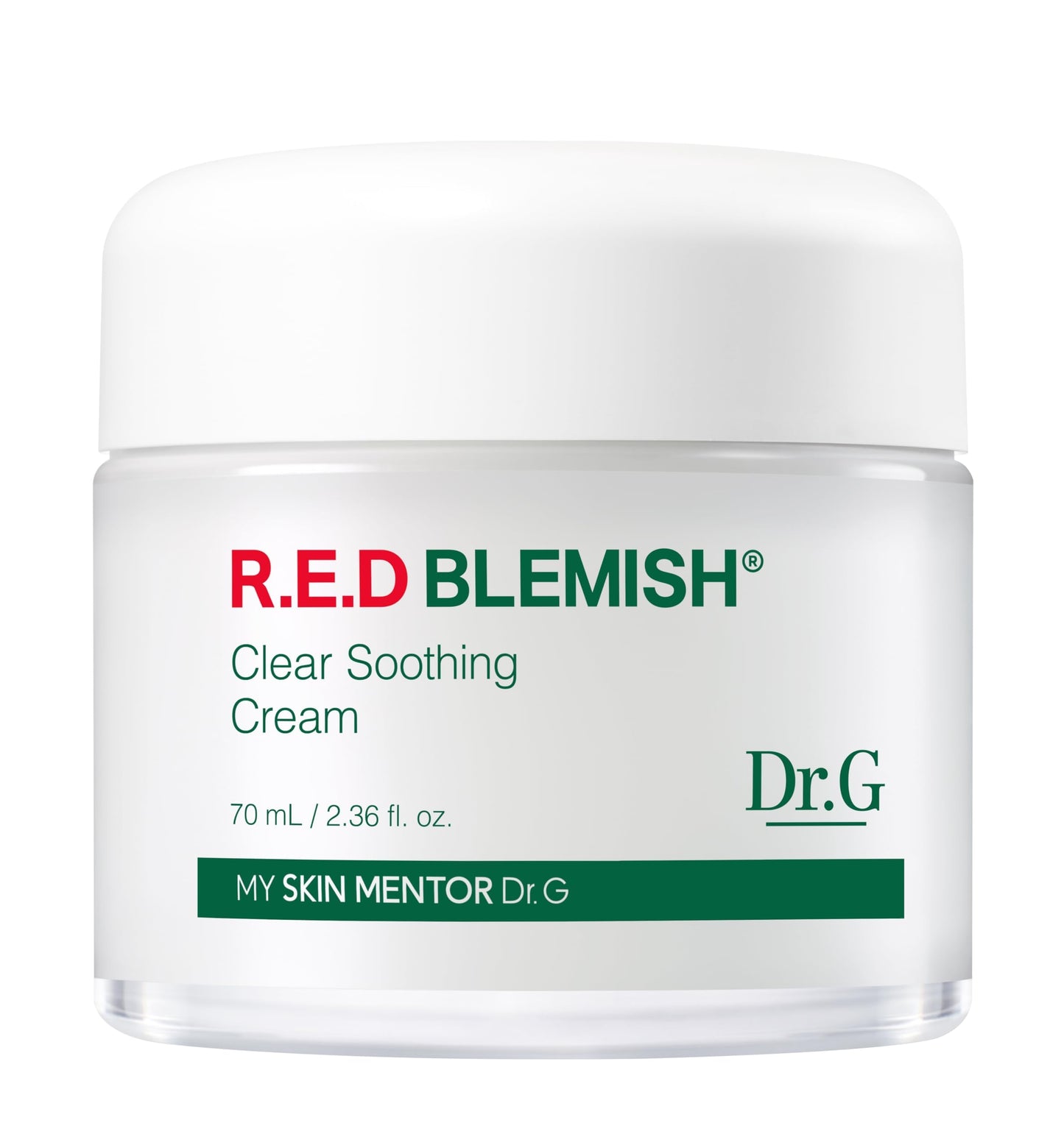 Dr.G Red Blemish Clear Soothing Korean Moisturizer Face Cream, 70ml - Cica Cream, Korean Skin Care Moisturizer, Korean Face Moisturizer, Facial Moisturizer, Korean Skincare, K Beauty Skincare Coreano