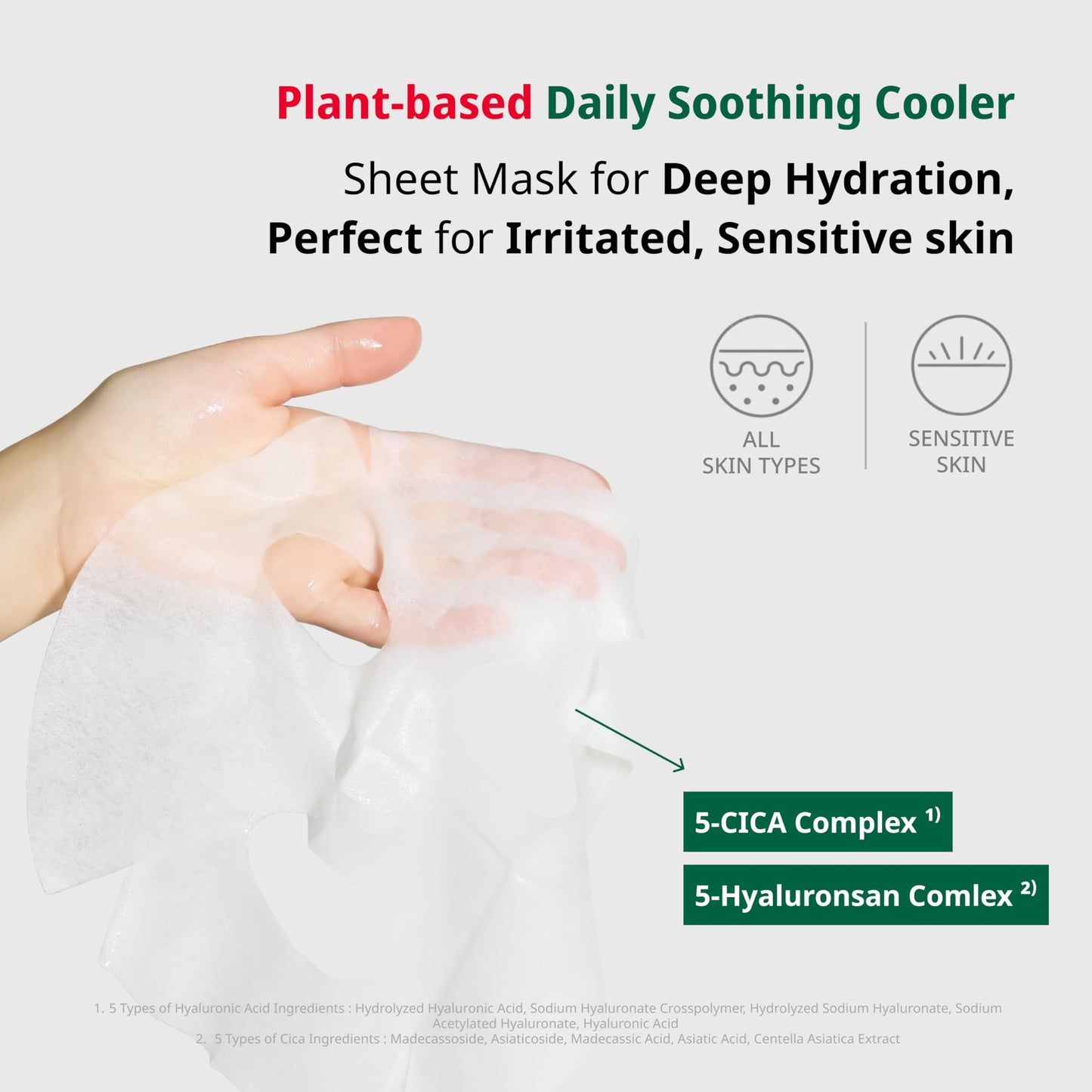 Dr.G Red Blemish Daily Cool Soothing Korean Face Mask - Deep Hydration for Irritated, Sensitive Skin - Face Masks Skincare Korean, Korean Sheet Mask, Korean Skin Care Mask, K Beauty - Pack of 10