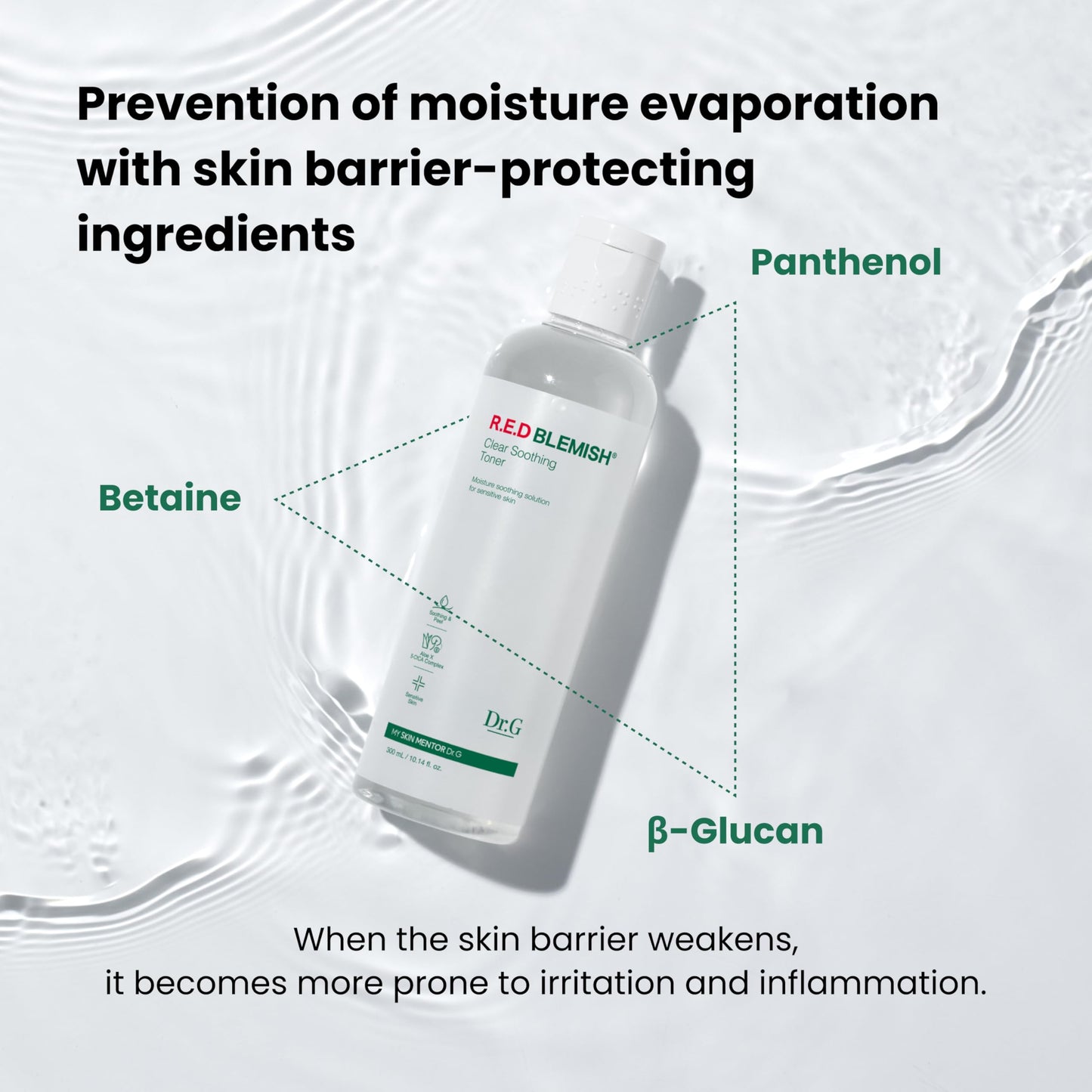 Dr.G RED Blemish Clear Soothing Korean Toner, 300ml - Korean Skin Care Toner